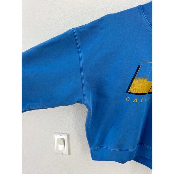 Frame Vintage La Sweatshirt in Washed Bright Blue S - Picture 7 of 10